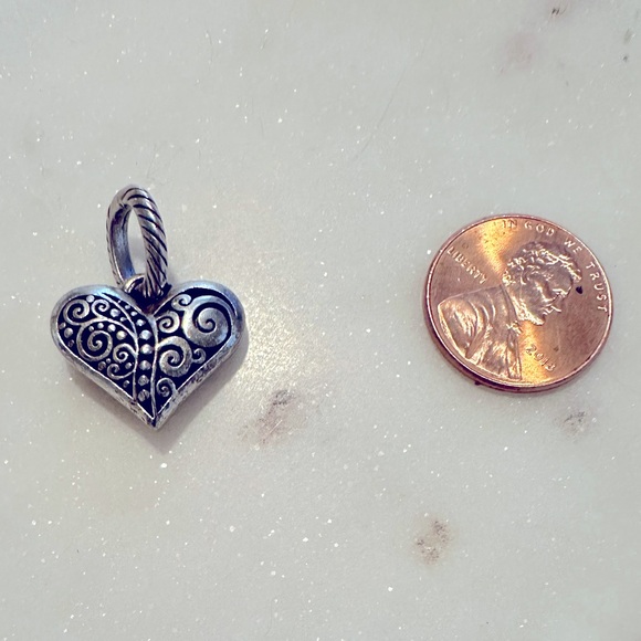 Brighton Scrolled Heart Charm or Pendant - Picture 3 of 3